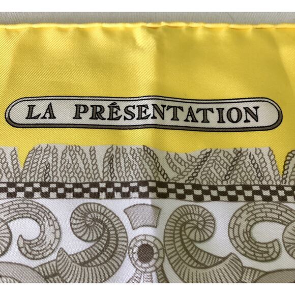 Vintage Authentic Hermès Silk Scarf 90cm La Présentation Horse Scarf - Picture 5 of 12